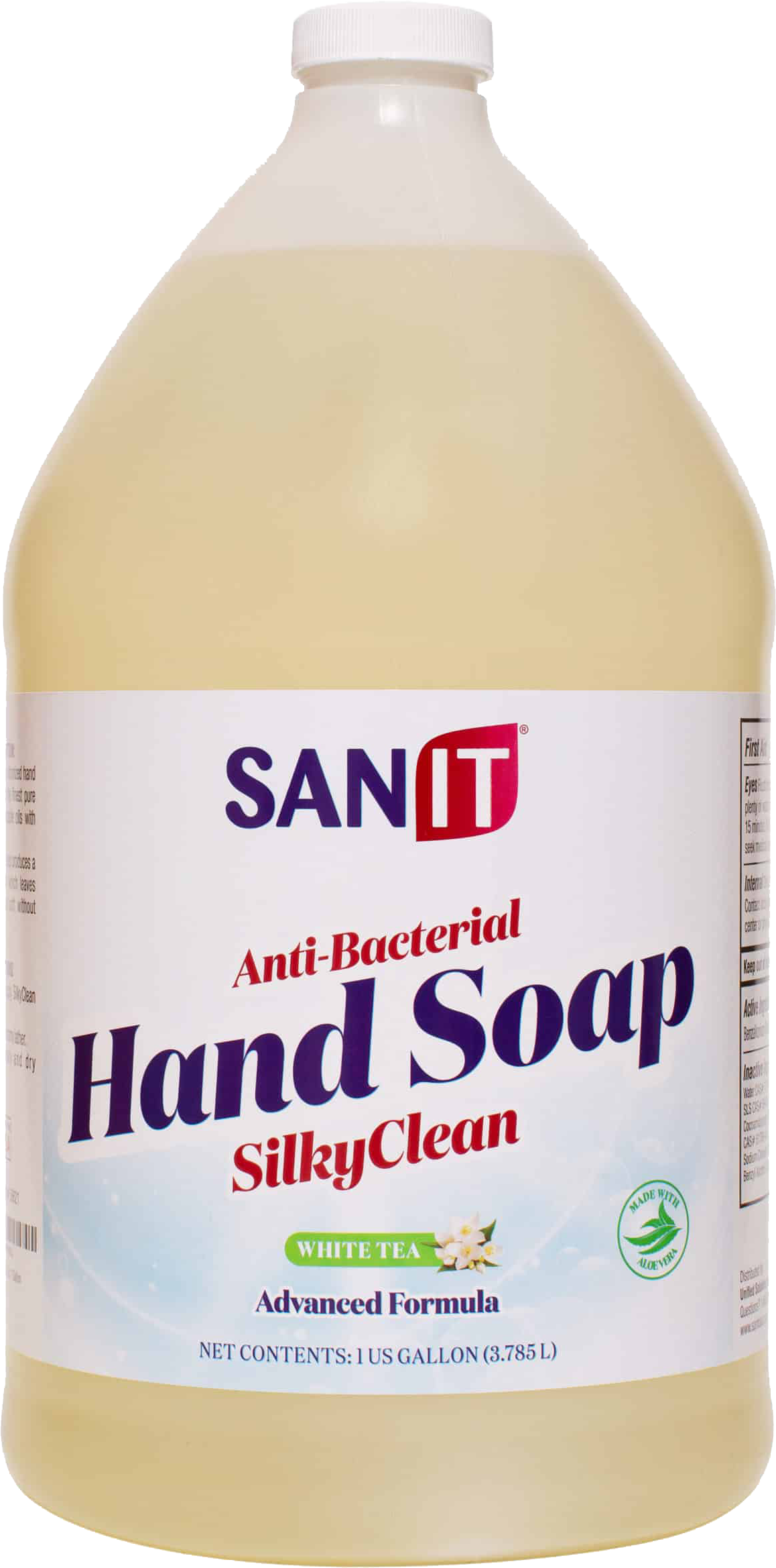 Sanit 1 gallon White Tea antibacterial hand soap distributor